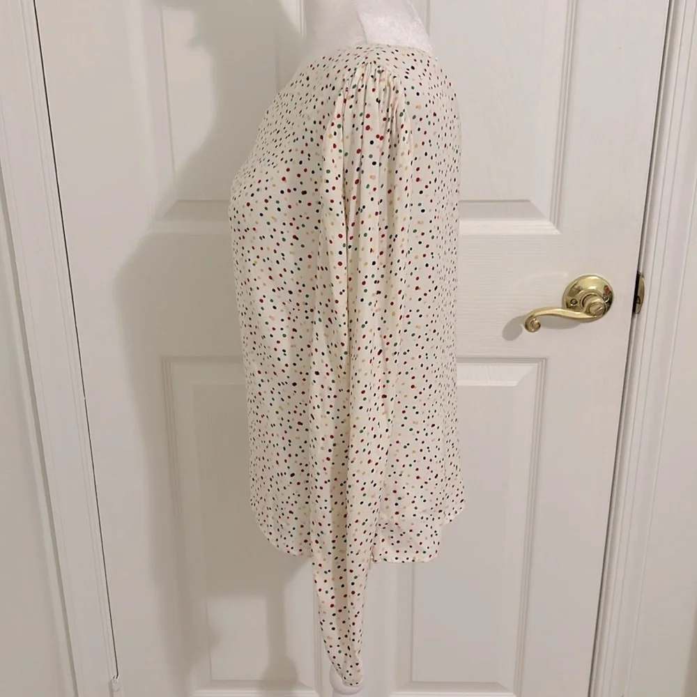 Reformation Francine One Sleeve Shoulder Top Birthday Polka Dot Size Small